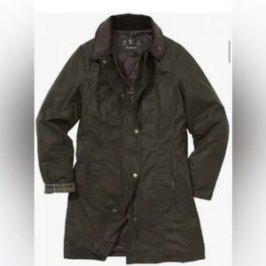 Barbour Belsay Women's olive green Trench Coat